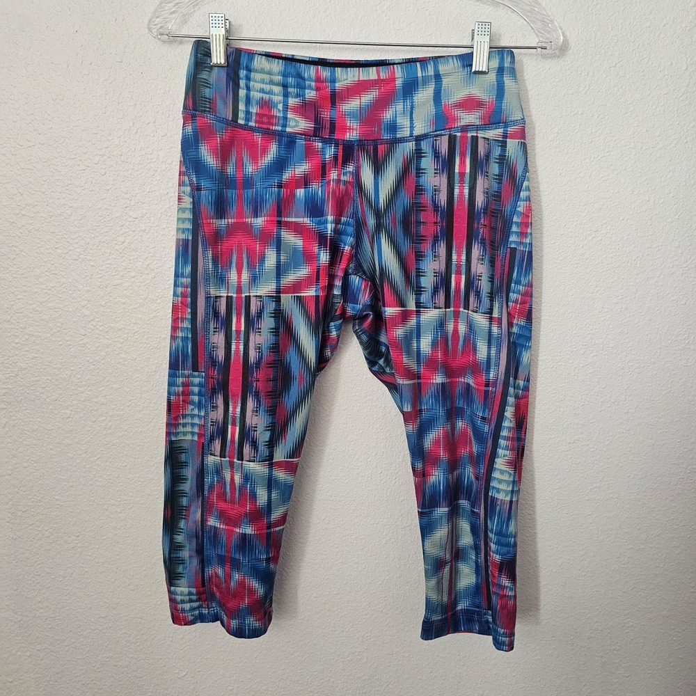 Lularoe Simply Comfort Athletic Capri Leggings All over‎ multi color design Sz M